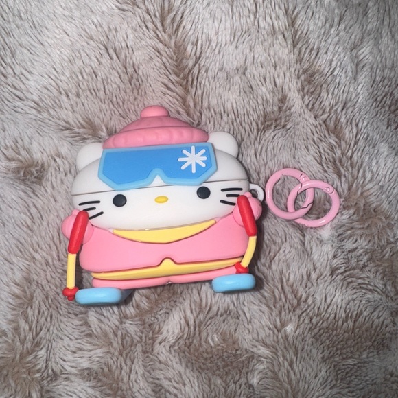AirPods Pro case Hello Kitty Pink and Blue Winter - Picture 1 of 6